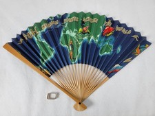 BOAC Fan Speedbird Routes Across The World Vintage 1960s Advertising Rare Prop