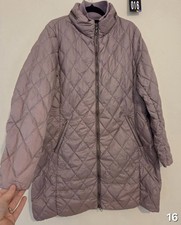 M&S size 18 quilted duck down feather coat jacket with Hood marks and spencers