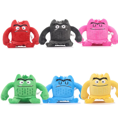 6pcs colorful monster plush - 6pcs,