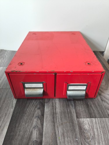 Vintage metal drawer index - vintage,
