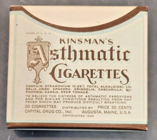 Kinsman asthmatic cigarettes - kinsman,