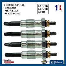 4 Glow Plug for Ssangyong Rexton Musso Korando 2.9 TD D 120 Istana