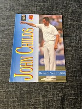 John Childs Benefit Brochure 1994 - Essex Gloucestershire Cricket - Signed