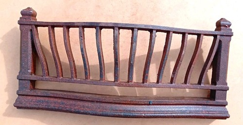 Cast iron fireplace grate - cast,