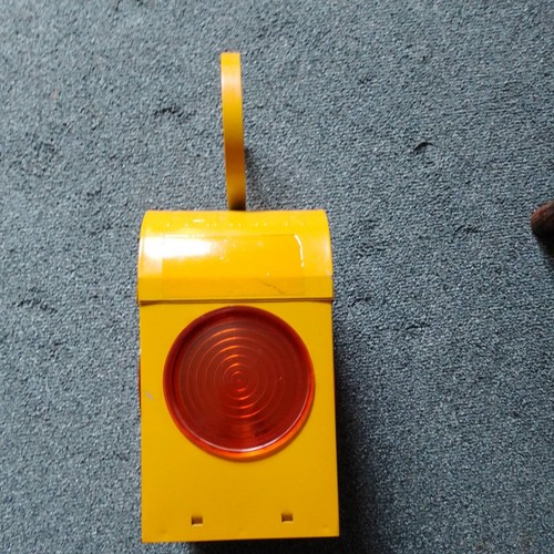 Vintage yellow road lantern - vintage,
