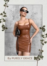 Faux Leather Mini Dress