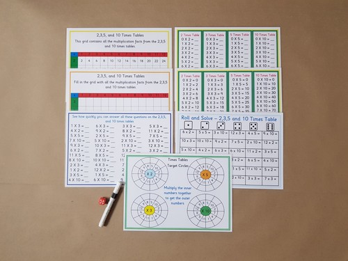 Year times tables learning - 2,