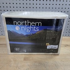 Northern Nights QVC 2010 100% Cotton Sheet Set Creme CALIFORNIA KING 4 Piece Set