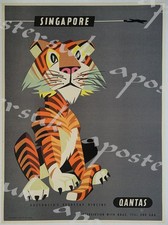 Vintage Qantas Singapore Airline Poster A3/A4 Print