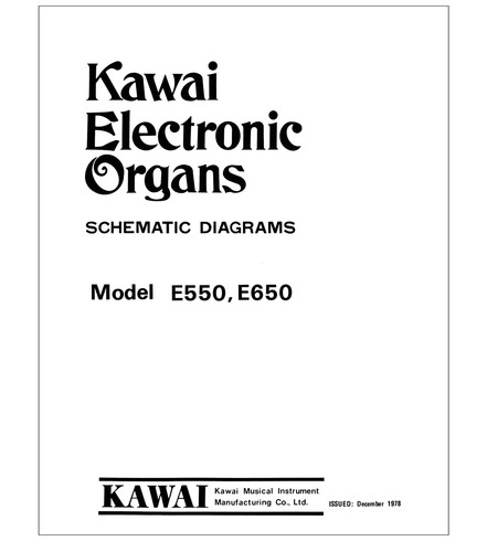 Kawai e550 e650 technical - e650,
