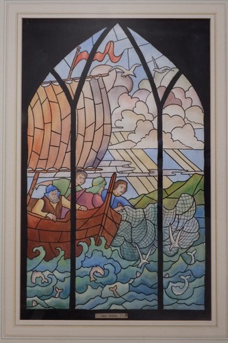 Large stained glass window - large,