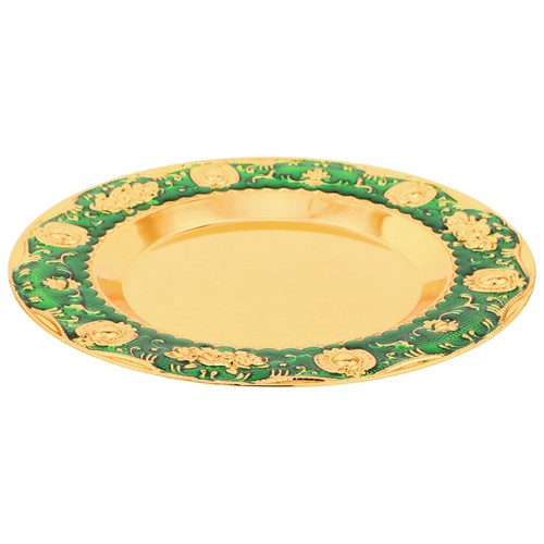 Elegant round small tea tray - round,