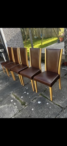 Leather dining chairs - dining,