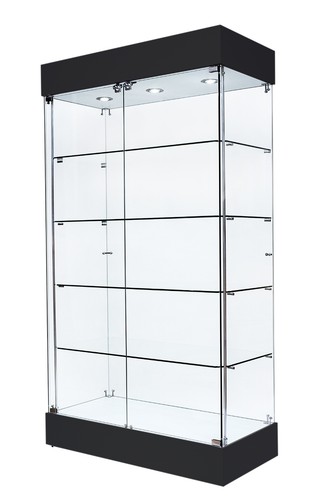 Black glass frameless - black, tower