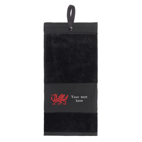 Welsh golf towel - welsh,
