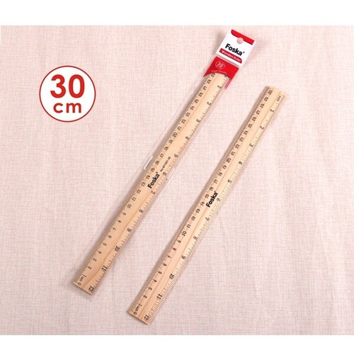 30cm wooden ruler - (12", rule)