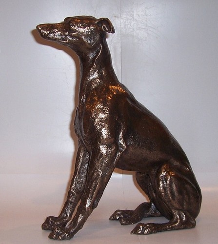 Libra bronze effect greyhound - effect,