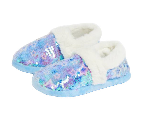 Blue iridescent sequin - blue,