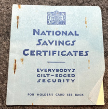 VINTAGE 1948 NATIONAL SAVINGS CERTIFICATES BOOKLET UNUSED