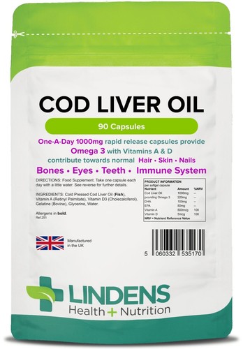 Cod liver oil - cod, capsules