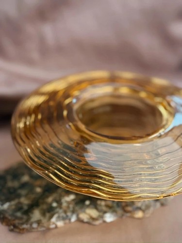 Vintage amber glass - glass, bagley