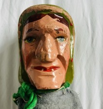 Antique Wooden Punch And Judy Puppet
