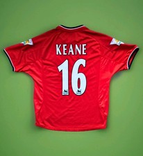Manchester United Football Shirt 2000 2001 2002 M Keane Authentic Soccer Jersey