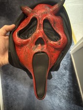Red Ghost Face Mask Scream Costume Halloween Cosplay Party Props Scary Horror