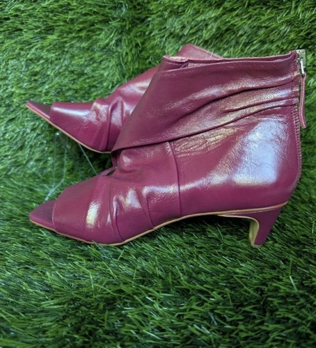 Zara leather peep toe ankle - zara,