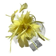 Elegant Flower Feather Fascinator Clip/Pin Wedding Ladies Day Royal Ascot Races