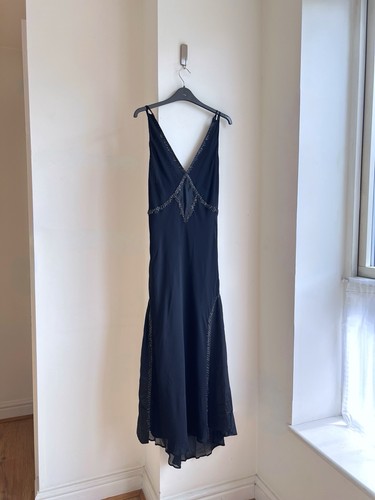 Vintage black 100 silk - black,