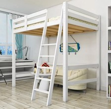 Ikea 'Stora' white wooden loft