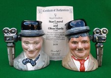 ROYAL DOULTON “STAN LAUREL & OLIVER HARDY” CHARACTER JUGS - LTD EDN WITH COA.