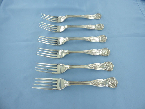 Antique set six sterling - antique,