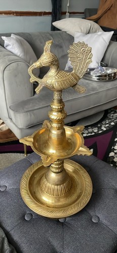 Temple oil wick lamp brass - oil,