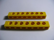 Lego 2 yellow Technic Brick 1