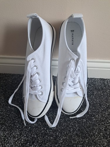 White plimsolls pumps - plimsolls,