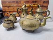 antique brass kettle tableware