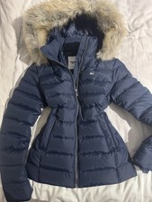 Tommy Hilfiger women’s navy blue jacket with fur hood