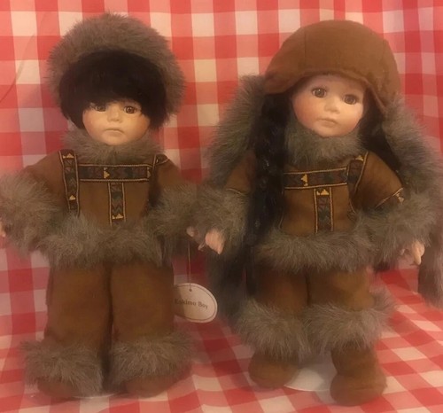 Eskimo girl and boy leonardo - and,
