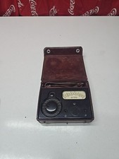 vintage AVO Universal Avometer in a brown leather case Untested 
