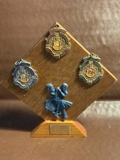 Vintage 3 UK Alliance of Professional Teachers of Dance Medals Mounted on Stand
