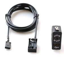 For BMW E39 E53 X5 12Pin Cable Adapter AUX USB For NAVIGATION AUX Interface u