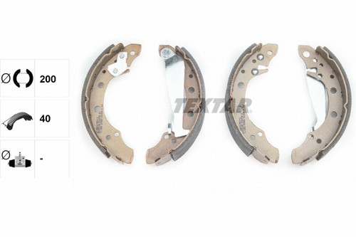 Rear brake shoe set fits - rear, seat