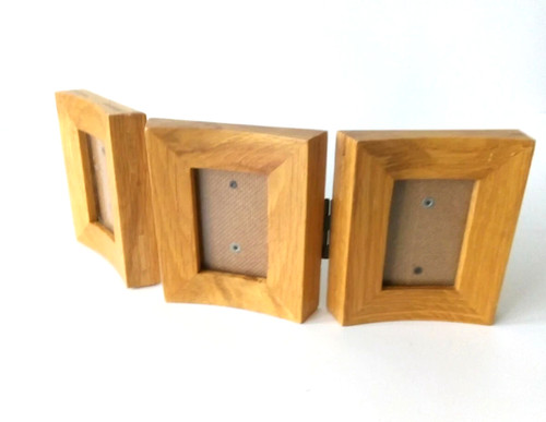 Wooden photo frame triple - wooden,