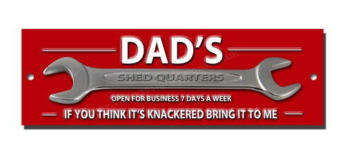 Dads shed quarters metal - dads, sign