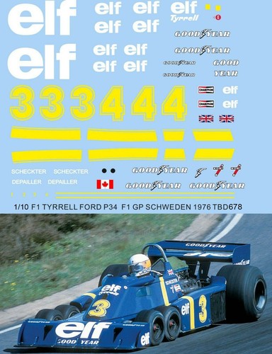 Decals for tyrrell ford - tyrrell,