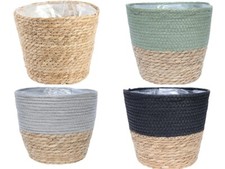Seagrass round planter pots - round,