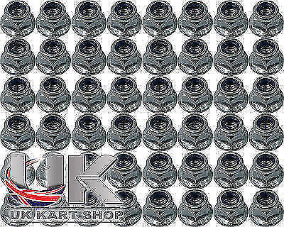 Flanged nyloc nut pack - m6, of