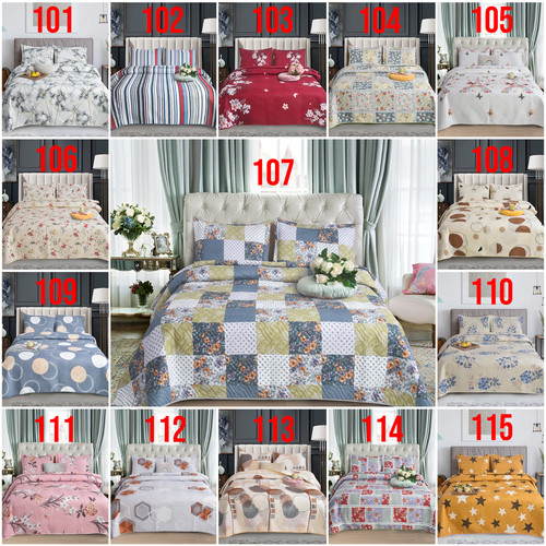 Piece quilted bedspread bed - quilted,